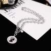 Korean female Internet celebrity's retro collarbone sweater chain is trendy and simple details Picture